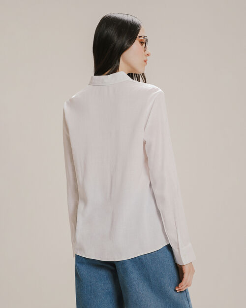 Camisa Manga Larga Textura Lino